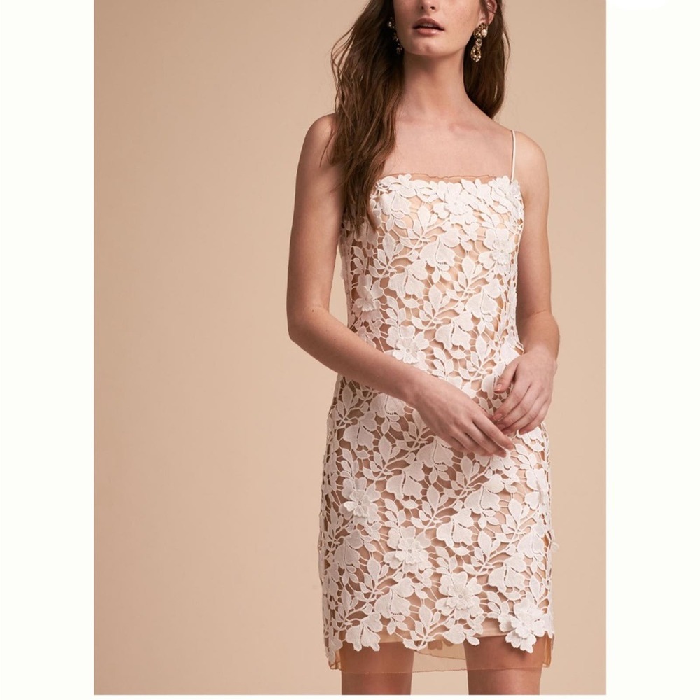 BHLDN Anthropologie Palmetto Lace Mini Dress 10 NWOT - Picture 1 of 11